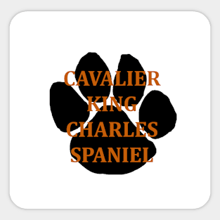 cavalier king charles spaniel name paw Sticker